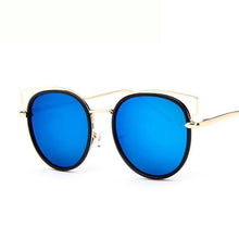 Carica l&#39;immagine nel visualizzatore di Gallery, Sunglasses Women Cat Eye Sunglasses Famous Lady Brand Designer Twin-Beams Sunglasses Coating Mirror Glasses UV400