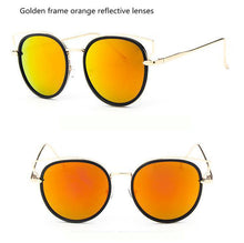 Carica l&#39;immagine nel visualizzatore di Gallery, Sunglasses Women Cat Eye Sunglasses Famous Lady Brand Designer Twin-Beams Sunglasses Coating Mirror Glasses UV400