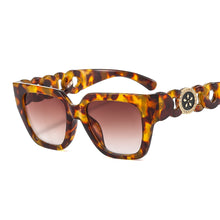 Load image into Gallery viewer, Sunglasses Women  Retro Brand Designer Men Unique Chain Legs Shades UV400 Gradient Square Sun Glasses
