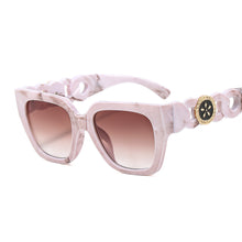 Load image into Gallery viewer, Sunglasses Women  Retro Brand Designer Men Unique Chain Legs Shades UV400 Gradient Square Sun Glasses