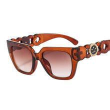 Load image into Gallery viewer, Sunglasses Women  Retro Brand Designer Men Unique Chain Legs Shades UV400 Gradient Square Sun Glasses