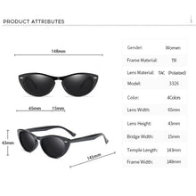 Load image into Gallery viewer, Sunglasses Women Vintage Party Travel TR90 Ladies Retro Gradient Sun Glasses Outdoor Polarized UV400 Female Eyewear 3326