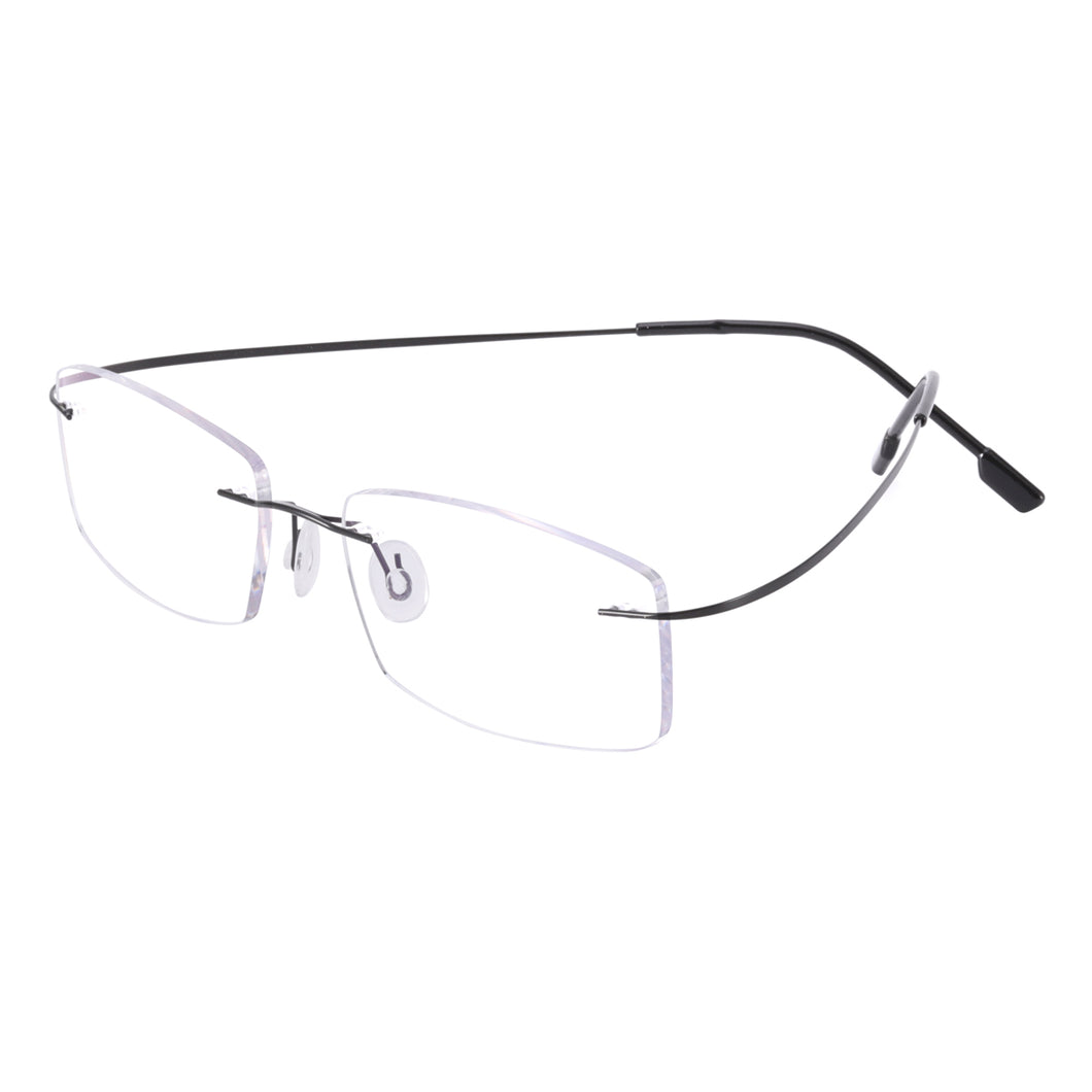Super Flex and Light Memory Titanium Rimless Eyeglasses Frames For Myopia Lenses Reading Glasses