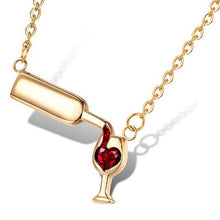 Load image into Gallery viewer, Fashion Surgical Steel Cubic Zirconia Necklace Wine Necklace Unique Design  Women&#39;s   Wine Glass  Necklace &amp; Pendant