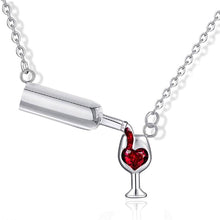 Load image into Gallery viewer, Fashion Surgical Steel Cubic Zirconia Necklace Wine Necklace Unique Design  Women&#39;s   Wine Glass  Necklace &amp; Pendant