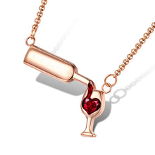 Load image into Gallery viewer, Fashion Surgical Steel Cubic Zirconia Necklace Wine Necklace Unique Design  Women&#39;s   Wine Glass  Necklace &amp; Pendant