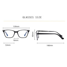 Carica l'immagine nel visualizzatore di Gallery, TR90 Montature Per Occhiali Miopia Anti Luce Blu Lenti Piane Occhiali Da Vista Occhiali Quadrati Vintage Oculos De Grau