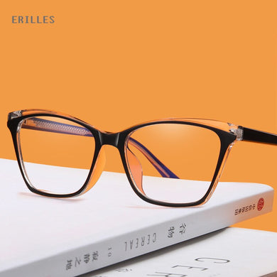 TR90 Frames For Myopia Glasses Anti Blue Light Plain Lens Prescription Eyewear Vintage Square Eyeglasses Oculos De Grau