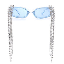 Load image into Gallery viewer, Tassel Rhinestones Sunglasses 2023 Women Luxulry Brand Steampunk Sun Glasses Unique Diamond Eyeglasses Oculos UV400