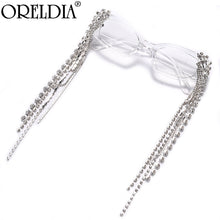 Load image into Gallery viewer, Tassel Rhinestones Sunglasses 2023 Women Luxulry Brand Steampunk Sun Glasses Unique Diamond Eyeglasses Oculos UV400