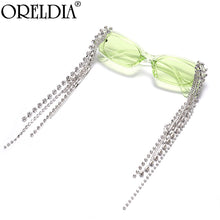Load image into Gallery viewer, Tassel Rhinestones Sunglasses 2023 Women Luxulry Brand Steampunk Sun Glasses Unique Diamond Eyeglasses Oculos UV400
