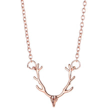 Carica l&#39;immagine nel visualizzatore di Gallery, Fashion Temperament Fashionable Jewelry Elk Deer Antlers Pendant Necklace Christmas Gift For Women Girl