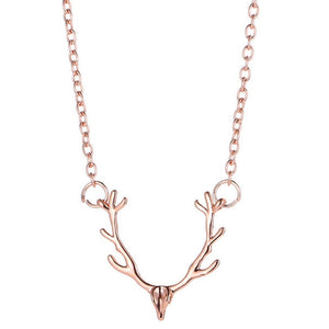 Fashion Temperament Fashionable Jewelry Elk Deer Antlers Pendant Necklace Christmas Gift For Women Girl