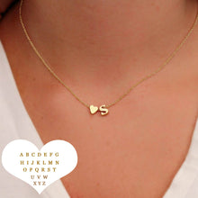 Load image into Gallery viewer, Fashion Tiny Heart Dainty Initial Letter Name Necklaces Choker Chain Necklace For Women Gold Color Pendant Jewelry Gift Collier
