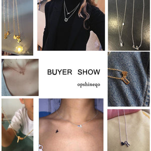 Fashion Tiny Heart Dainty Initial Letter Name Necklaces Choker Chain Necklace For Women Gold Color Pendant Jewelry Gift Collier