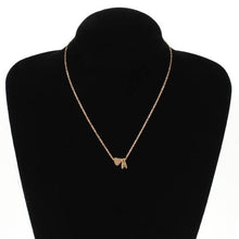 Load image into Gallery viewer, Fashion Tiny Heart Dainty Initial Letter Name Necklaces Choker Chain Necklace For Women Gold Color Pendant Jewelry Gift Collier