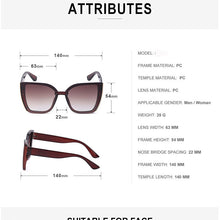 Carica l&#39;immagine nel visualizzatore di Gallery, Cat eye Occhiali da sole firmati Donna 2023 Occhiali da sole retrò Occhiali oversize quadrati Oculos De Sol