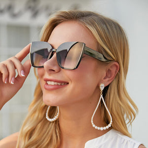 Cat eye Occhiali da sole firmati Donna 2023 Occhiali da sole retrò Occhiali oversize quadrati Oculos De Sol