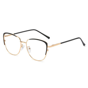 Occhiali da vista trasparenti anti luce blu da donna Occhiali da vista con montatura a molla in metallo Occhiali da vista quadrati con design di marca 