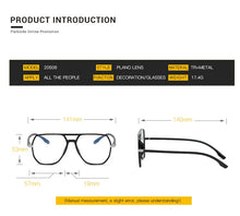 Load image into Gallery viewer, Transparent Computer Glasses Women Men Anti Blue Light Eyewear Oversize Optical Clear Spectacle Eyeglasses Prescription