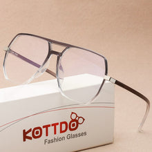 Load image into Gallery viewer, Transparent Computer Glasses Women Men Anti Blue Light Eyewear Oversize Optical Clear Spectacle Eyeglasses Prescription