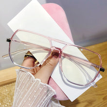 Load image into Gallery viewer, Transparent Computer Glasses Women Men Anti Blue Light Eyewear Oversize Optical Clear Spectacle Eyeglasses Prescription