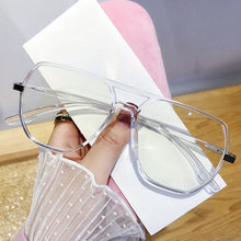 Load image into Gallery viewer, Transparent Computer Glasses Women Men Anti Blue Light Eyewear Oversize Optical Clear Spectacle Eyeglasses Prescription