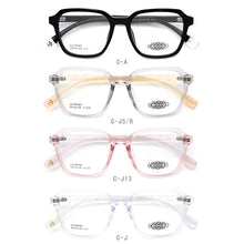 Load image into Gallery viewer, Transparent Formula Glasses Frame Square Men&#39;s  Brand Designer Eyeglasses Oversized Ladies Myopia Eyewear TR90