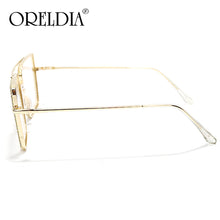 Load image into Gallery viewer, Transparent Square Sunglasses Metal Frame Women Overize Glasses Men Eyeglasses Frame Nerd pPlain Glasses Clear Shades
