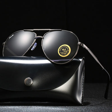 Trend Classic Vintage Pilot Sunglasses For Men Brand Design  Male Driving Fishing Beach Metal Sun Glasses Mirror