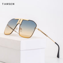 Carica l&#39;immagine nel visualizzatore di Gallery, Occhiali da sole quadrati grandi in metallo di tendenza Occhiali da sole a specchio rospo maschio Designer Brand Shades Occhiali UV400 