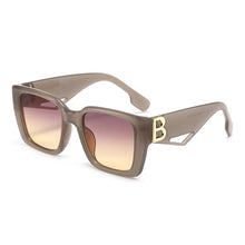 Load image into Gallery viewer, Trend Vintage Square Men Women B Sunglasses Brand Design Male Ladies Summer Beach PC UV400 Sun Glasses De Sol Shades