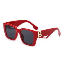Load image into Gallery viewer, Trend Vintage Square Men Women B Sunglasses Brand Design Male Ladies Summer Beach PC UV400 Sun Glasses De Sol Shades