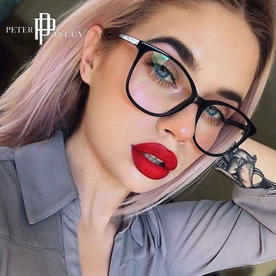 Trending Oversized Cat Eye Glasses Transparent Lens Eyeglasses Men Women Clear Prescription Optical Glasses Frames