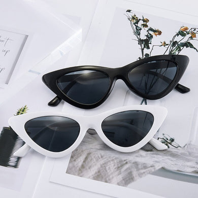 Occhiali da sole retrò sexy cat eye da donna in lega retrò a triangolo occhiali colorati di marca TEP concavo convesso
