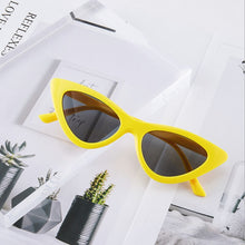 Load image into Gallery viewer, Triangle  Retro Alloy Cat Eye Ladies Sexy Retro Cat Eye Sunglasses Brand Designer Color Glasses TEP Concave Convex