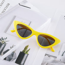 Load image into Gallery viewer, Triangle  Retro Alloy Cat Eye Ladies Sexy Retro Cat Eye Sunglasses Brand Designer Color Glasses TEP Concave Convex