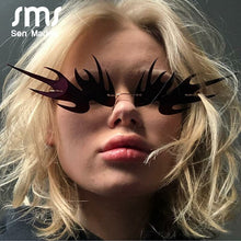 Load image into Gallery viewer, Ultralight Monster Sunglasses Women 2023 Small Cat Eye Rimless Sun Glasses Men Female Punk Glasses Shades UV400 Oculos
