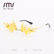 Load image into Gallery viewer, Ultralight Monster Sunglasses Women 2023 Small Cat Eye Rimless Sun Glasses Men Female Punk Glasses Shades UV400 Oculos