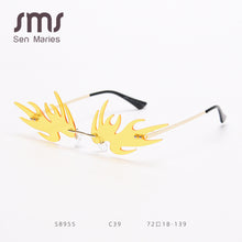 Load image into Gallery viewer, Ultralight Monster Sunglasses Women Small Cat Eye Rimless Sun Glasses Men Female Punk Glasses Shades UV400 Oculos