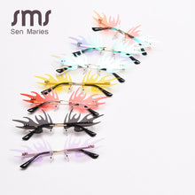 Load image into Gallery viewer, Ultralight Monster Sunglasses Women Small Cat Eye Rimless Sun Glasses Men Female Punk Glasses Shades UV400 Oculos