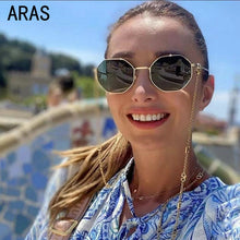 Load image into Gallery viewer, Unique Polygon With Chain Sunglasses Women Stylish Retro Classic SunGlasses Ladies  Brand Designer Eyewear Brillen