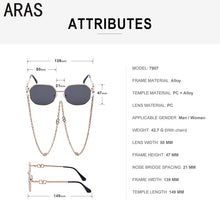 Load image into Gallery viewer, Unique Polygon With Chain Sunglasses Women Stylish Retro Classic SunGlasses Ladies  Brand Designer Eyewear Brillen