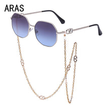 Load image into Gallery viewer, Unique Polygon With Chain Sunglasses Women Stylish Retro Classic SunGlasses Ladies  Brand Designer Eyewear Brillen