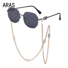 Load image into Gallery viewer, Unique Polygon With Chain Sunglasses Women Stylish Retro Classic SunGlasses Ladies  Brand Designer Eyewear Brillen