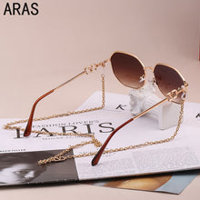 Load image into Gallery viewer, Unique Polygon With Chain Sunglasses Women Stylish Retro Classic SunGlasses Ladies  Brand Designer Eyewear Brillen