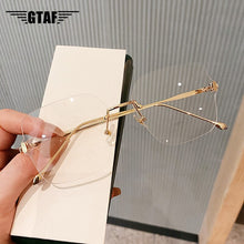 Load image into Gallery viewer, Unisex Frameless Cut-edge Anti-blue Light Unisex Glasses Metal Frame Protects Eyes Women Man Reading Glasses