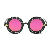 Load image into Gallery viewer, Unisex Round Retro Sunglasses Women Vintage Glasses Circle Classic Bee Letter Sun Glasses Female Shades Visor Oculos Top