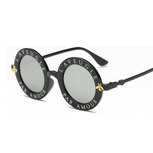 Load image into Gallery viewer, Unisex Round Retro Sunglasses Women Vintage Glasses Circle Classic Bee Letter Sun Glasses Female Shades Visor Oculos Top