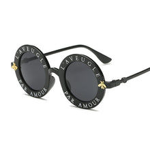Load image into Gallery viewer, Unisex Round Retro Sunglasses Women Vintage Glasses Circle Classic Bee Letter Sun Glasses Female Shades Visor Oculos Top
